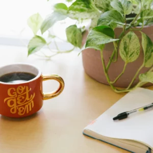 Illustration citation, café et plante