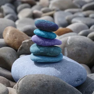 Image zen de galets empilés